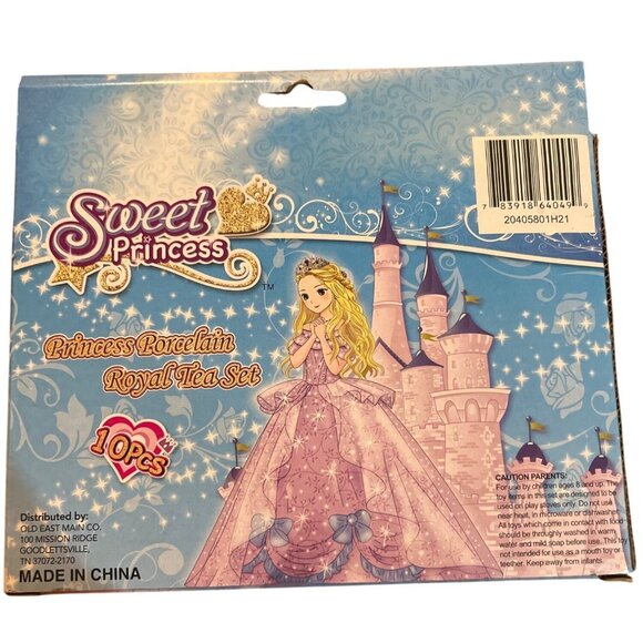 NIB Sweet Princess 10-Piece Princess Porcelain Royal Tea Set For Kids - Picture 3 of 4
